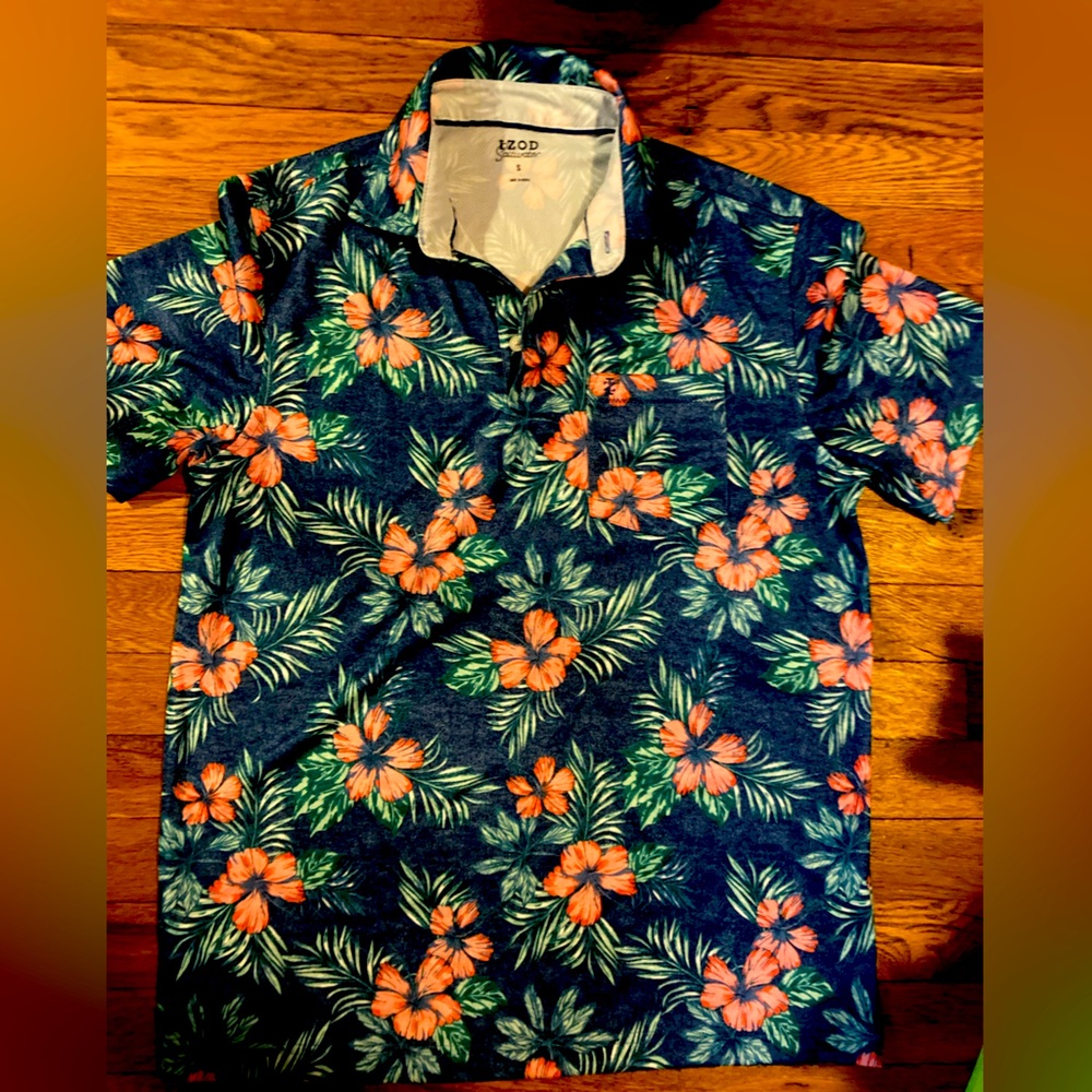 Izod Hawaiian Golf Polo Size Small